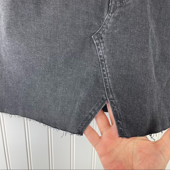 Madewell Rigid Denim A-Line Skirt Black M2228 Size 26 - Picture 4 of 9